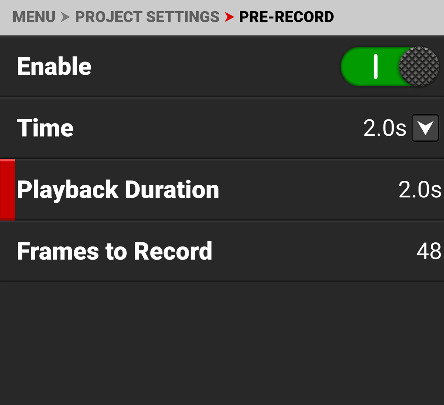 pre-record